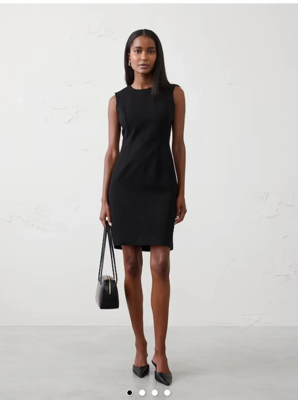 Banana Republic Black CLASSIC pointelle Dress 00p